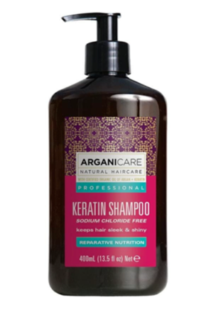 ARGANICARE Keratin Soldium free shampoo 400ml, EAN 7290104367403