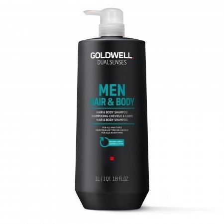 GOLDWELL Dualsenses For Men, szampon do włosów i ciała, 1000ml, EAN 4021609026556
