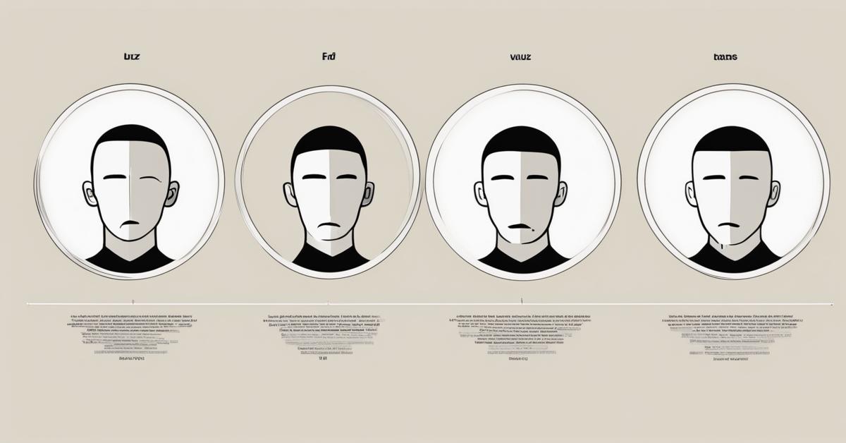 Infografika porównująca różne style fryzury na jeża.