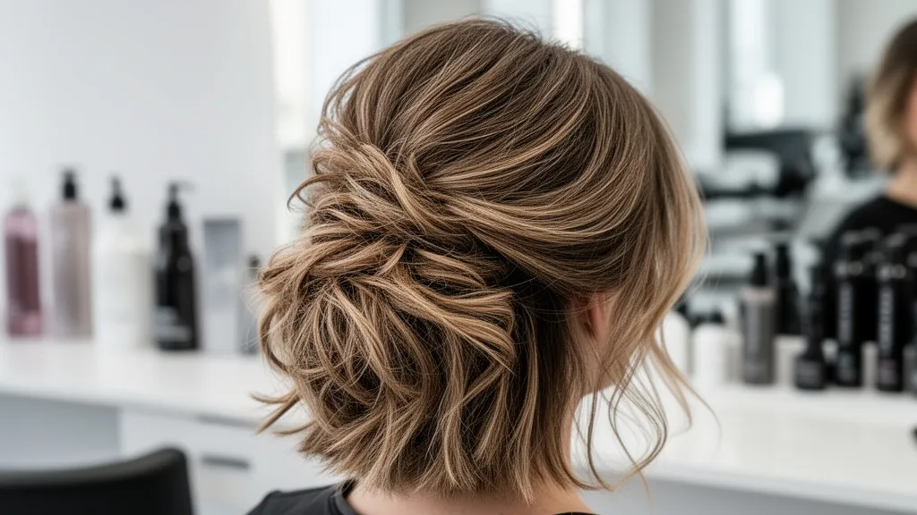 Eleganckie luźne upięcia włosy do ramion wykonane w profesjonalnym salonie fryzjerskim.