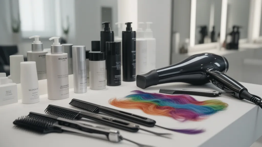 Profesjonalne narzędzia fryzjerskie i produkty do pielęgnacji włosów w nowoczesnym salonie – inspiracje na modne fryzury 2026.